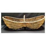 Antique handwoven wicker basket