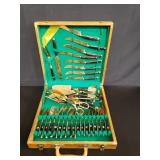 Vintage brass Siam dinnerware