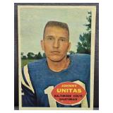 1960 Topps #1 Johnny Unitas Football Card.