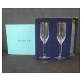 Tiffany and Co. champagne flutes.