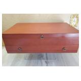 Wallace wood flatware chest cherry/brown color