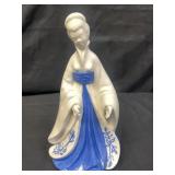 Signed vintage porcelain geisha figurine