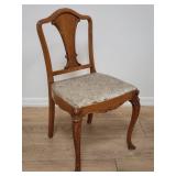 Vintage carved wood side chair