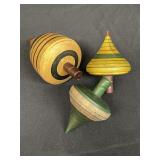 Group of vintage wood tops