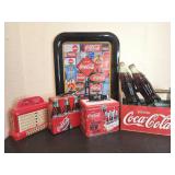 Vintage Coca-Cola collectible tins & plastic bank