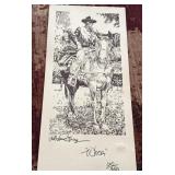 Paul Blaine Henrie signed "John Wayne" lithograph