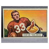 1951 Bowman #138 Venton Yablonski Football Card.