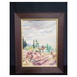 Signed oil painting on board Alice B. Doughten