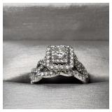 Zales engagement and wedding 14k gold and