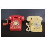 Pair of vintage rotary telephones