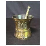 Vintage  brass mortar and pestle