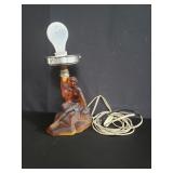 Art deco glass figural table lamp