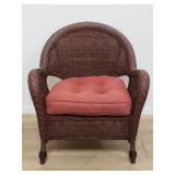 Wicker patio arm chair