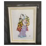 Hisashi Otsuka signed mixed media print