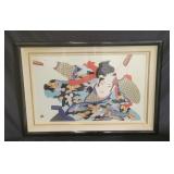 Hisashi Otsuka mixed media print