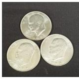 Group of Liberty 1972 dollar coins