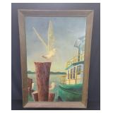 Vintage signed oil painting on artist