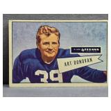 1952 Bowman Large #46 Art Donovan Football Card.