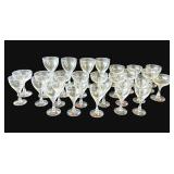 Large lot of Fostoria Love Song glasses