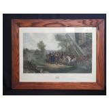 Engraving "the royal cortége in Windosr park" by