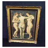 Vintage oil painting on canvas