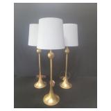 Three mid century modern style aluminum table