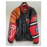 Vintage Jeff Hamilton Chicago Bulls leather jacket