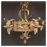 Antique Spanish-style iron chandelier
