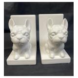 Ceramic French Bulldog bookends