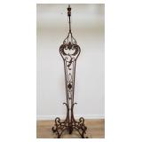 Vintage wrought iron floor lamp