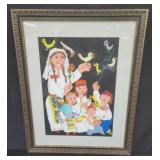 Vintage signed Obican oil painting