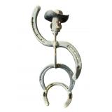 Vintage horseshoe metal sculpture