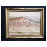 Oil painting on board