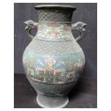 Vintage Japanese bronze cloisonne vase