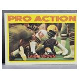 1972 Topps Pro Action #342 Larry Brown Football