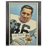 1952 BOWMAN LARGE #105 LOU GROZA FOOTBALL CARD.
