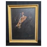 Signed acrylic painting on canvas