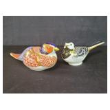 Royal Crown Derby porcelain pheasant and wagtail