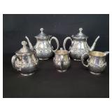 Barbour silver Co. Quadruple plate five piece
