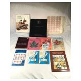 Group of stamps & U.S. penny coins