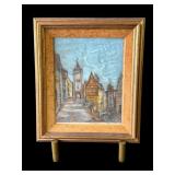 Vintage framed Carr Bavarian watercolor painting