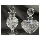 Pair of Waterford crystal perfume bottles