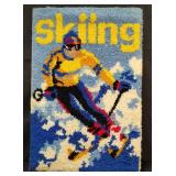 Handmade skiing tapestry