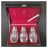 Post House lead crystal salt and pepper shakers