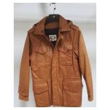 Overland sheepskin co leather jacket