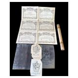 Lot of 6 vintage British Red Cross certificates