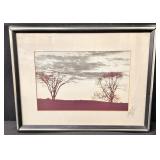 Signed and dated framed photograph