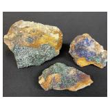 Group of raw azurite malachite specimen