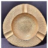 Brass floral ash tray