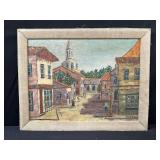 Signed oil on artist board A. Deraay